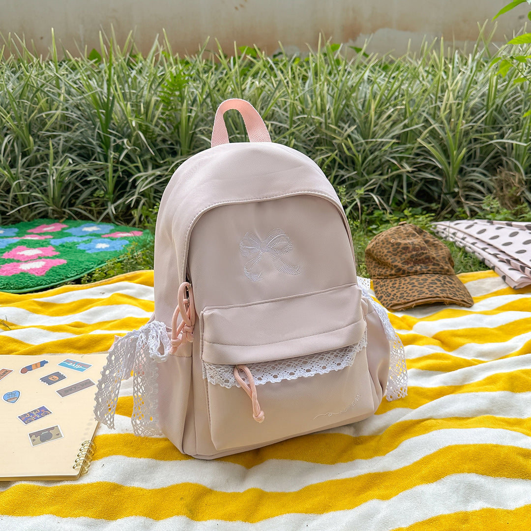 Charming Bow-Embellished Backpack Kalsten