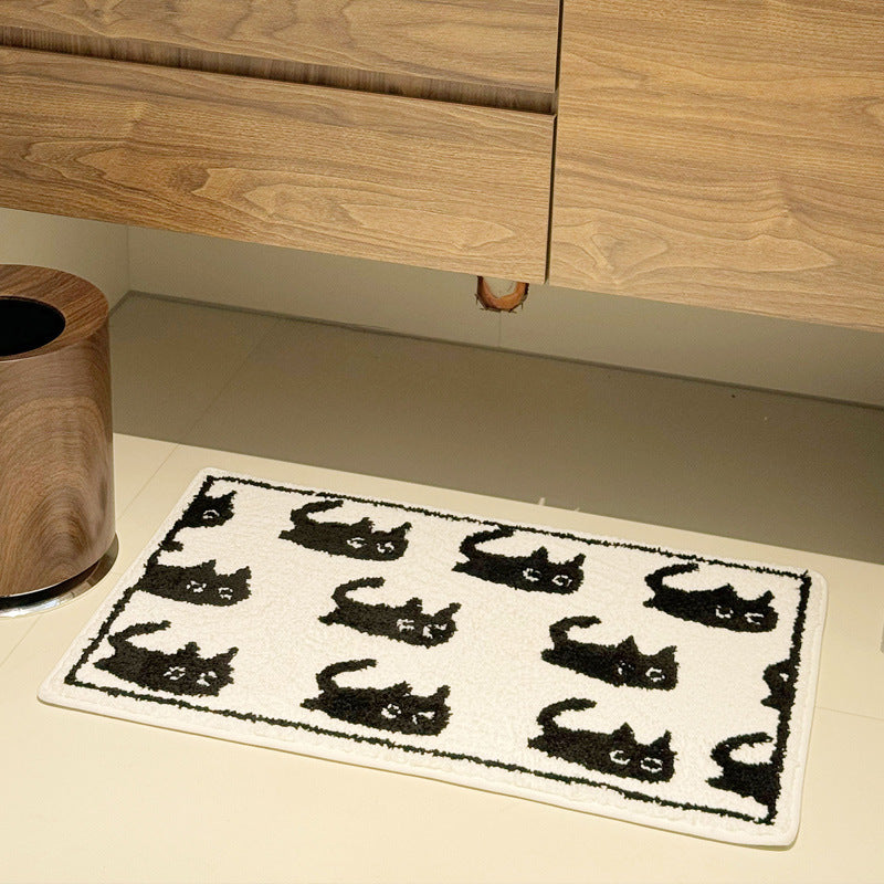 Cute Cat Print Bath Mat