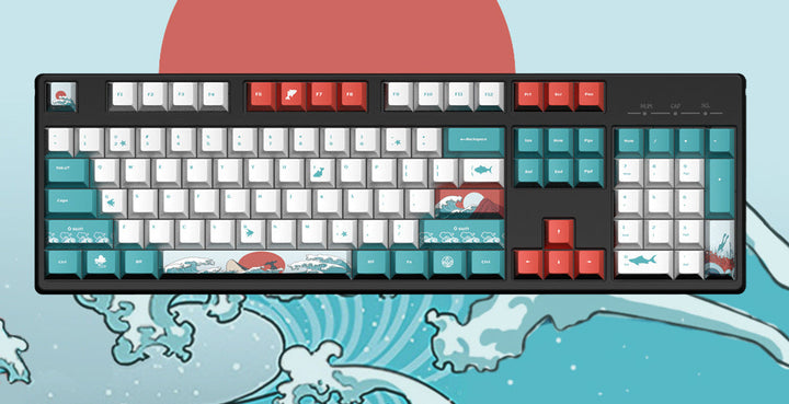 Ocean-Themed Mechanical Keyboard Kalsten