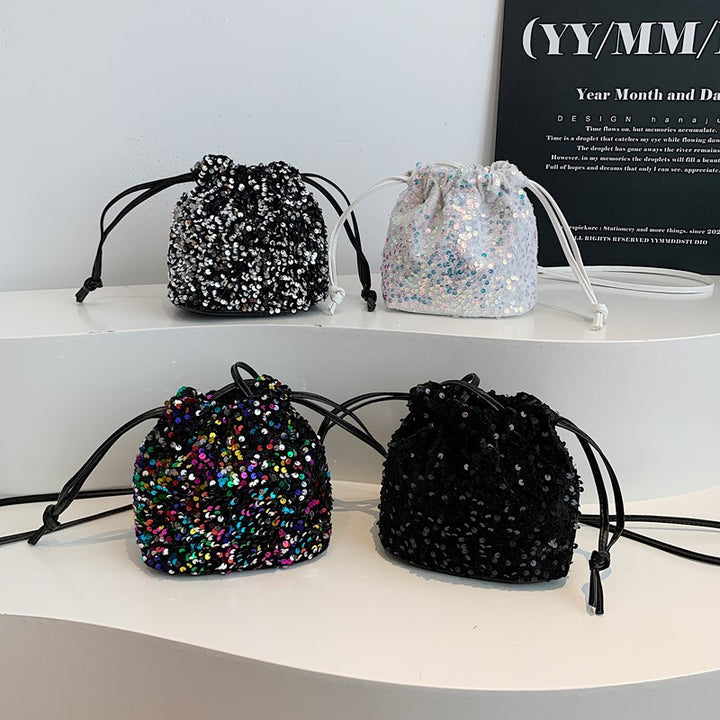 Glittery Sequin Drawstring Mini Bag Kalsten