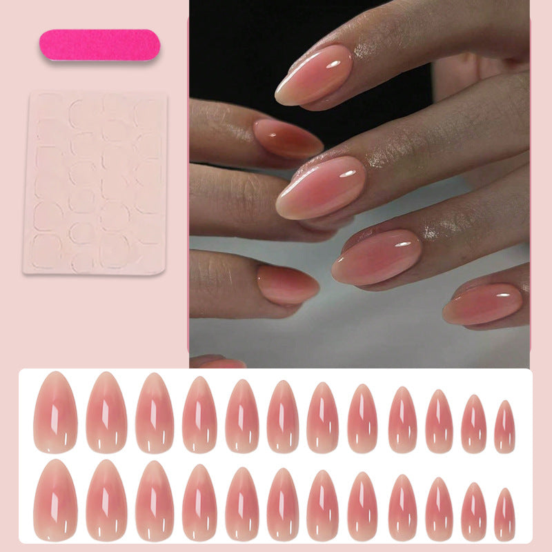 Acrylic nail set with elegant nude ombre effects Kalsten