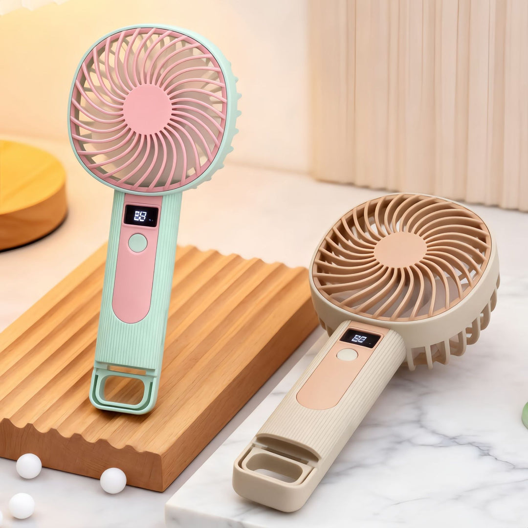 Women's Portable Handheld Fan with Digital Speed Display Kalsten  1782815883