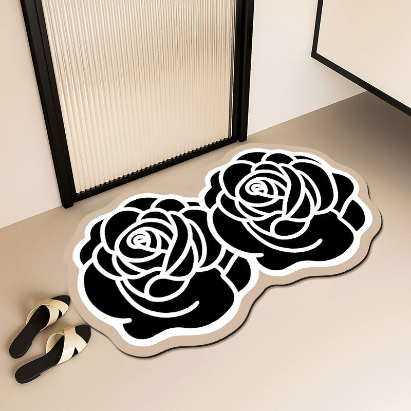 Floral-Inspired Decorative Area Mat