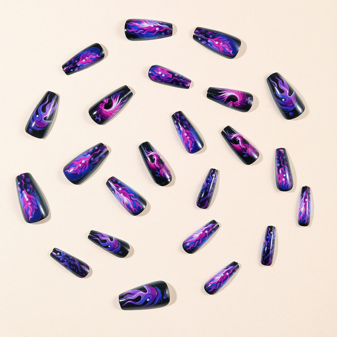Artistic Phoenix-Themed Nail Art Extensions Kalsten