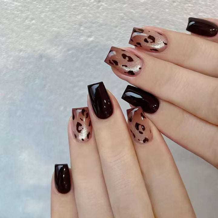 Artistic Leopard Print Acrylic Nail Art Kit