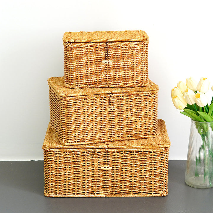 Handcrafted Wicker Storage Chest Kalsten