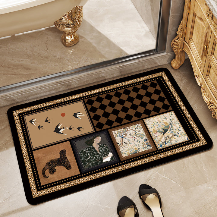 Elegant Monogrammed Bathroom Mat Kalsten