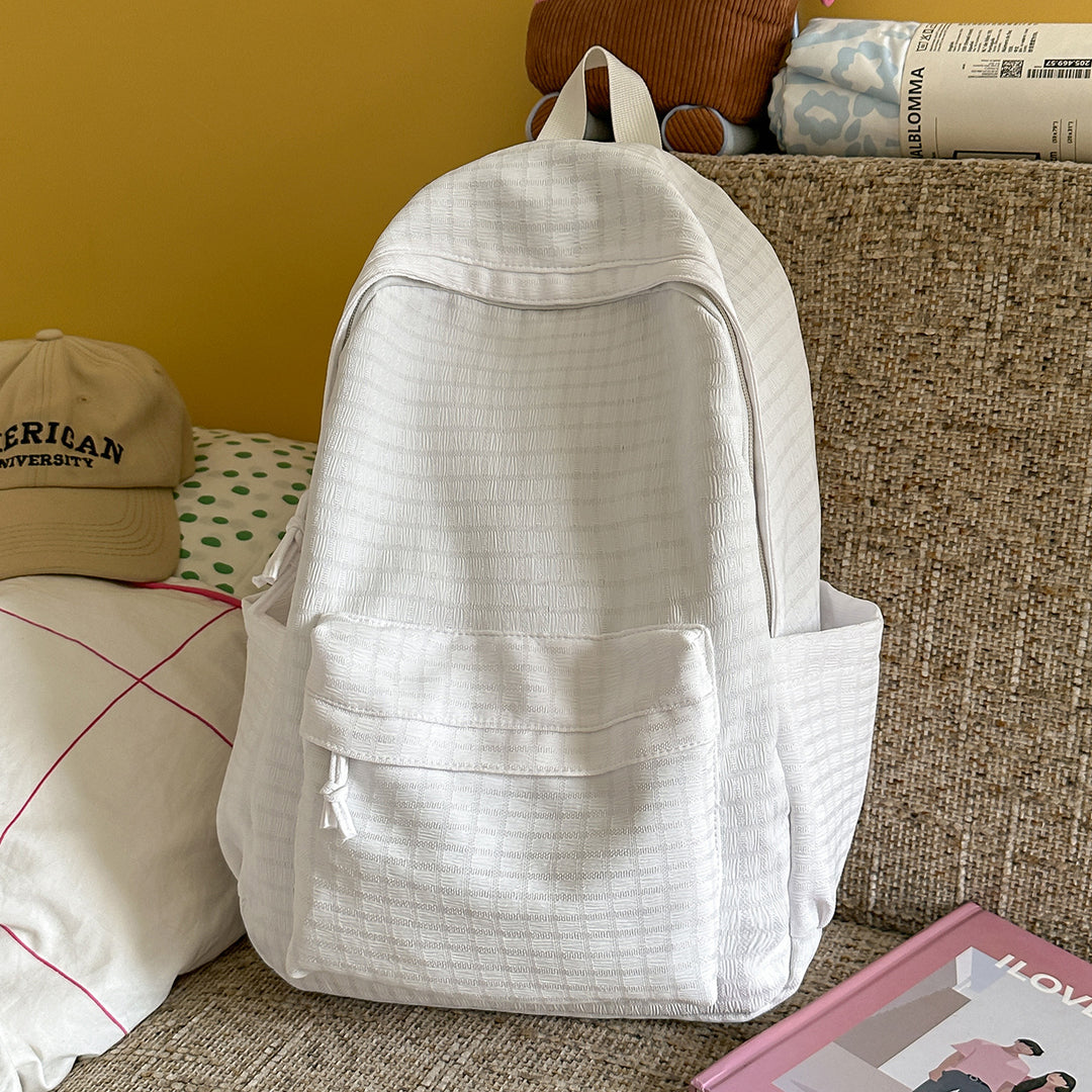 Textured Patterned Casual Backpack Kalsten