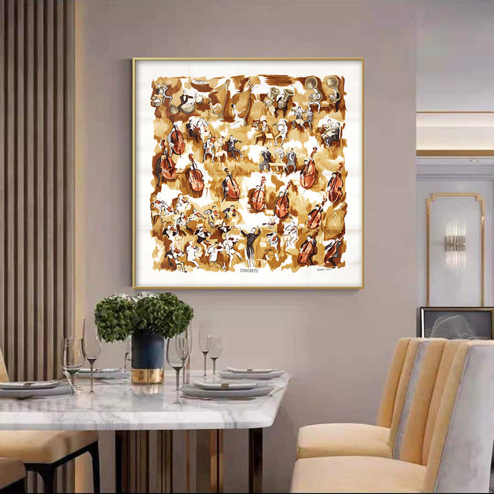 Framed Musical Orchestra Art