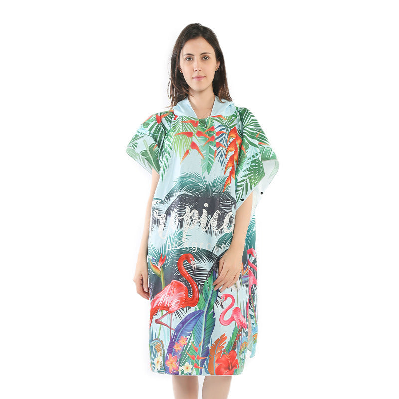 Beach dress with tropical print Kalsten