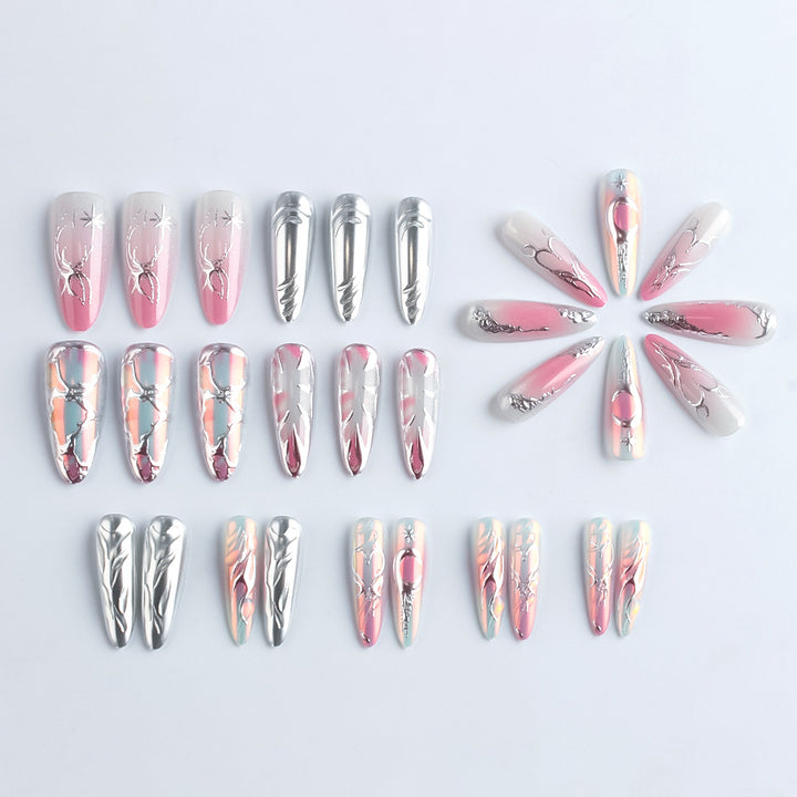 Artistic Metallic Nail Art Design Kalsten