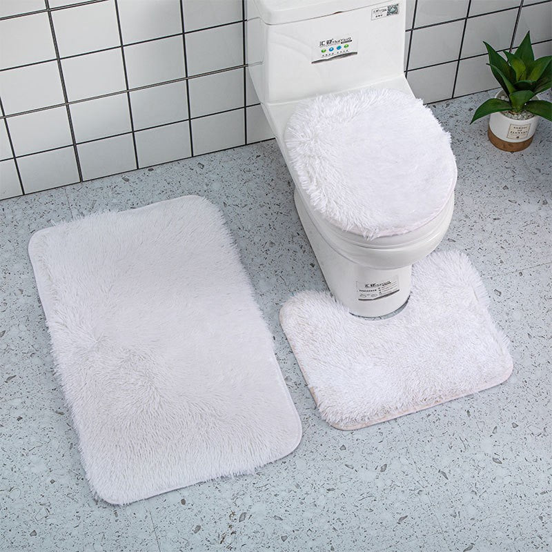 Plush Bathroom Rug Set