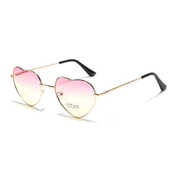 Women Heart-Shaped Sunglasses with UV Protection and Delicate Frame Kalsten