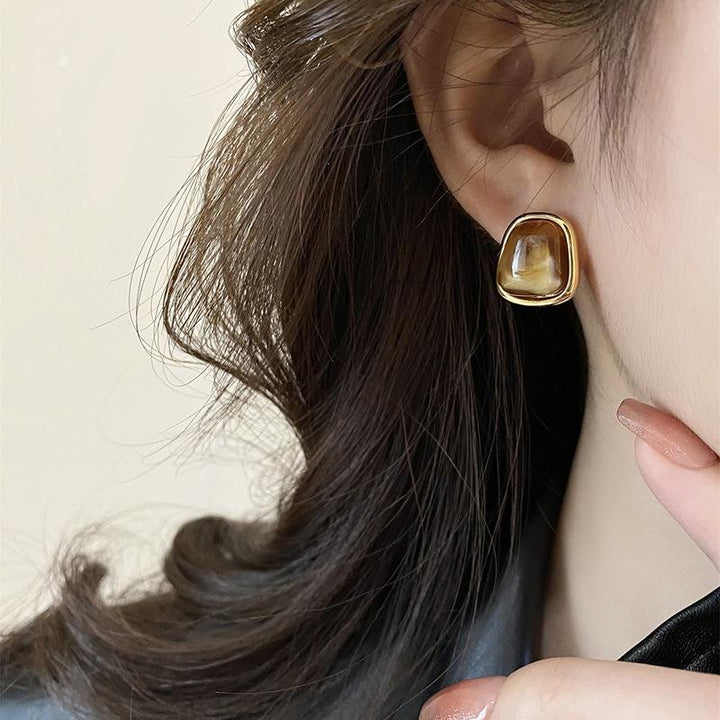 Glamorous earrings with high-quality amber elements Kalsten