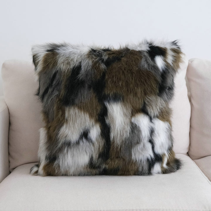 Faux Fur Accent Pillow for Home Decor