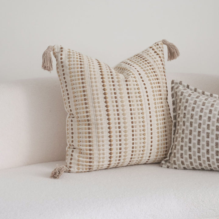 Textured Woven Throw Pillow for Sofa Decor