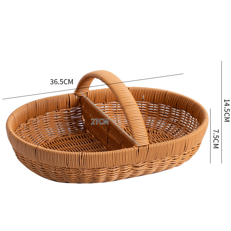 Woven Picnic Basket with Divider Kalsten