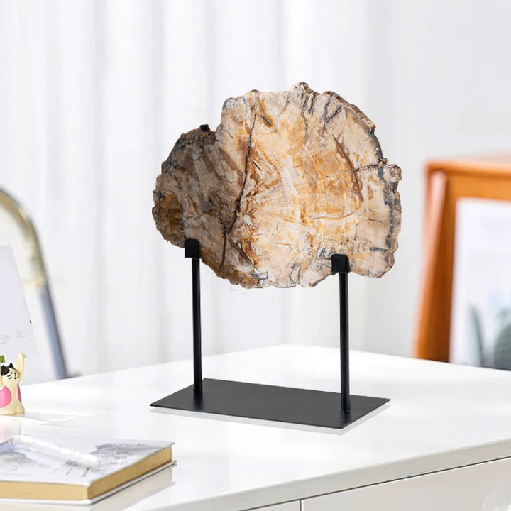 Natural Wood Slice Decorative Sculpture