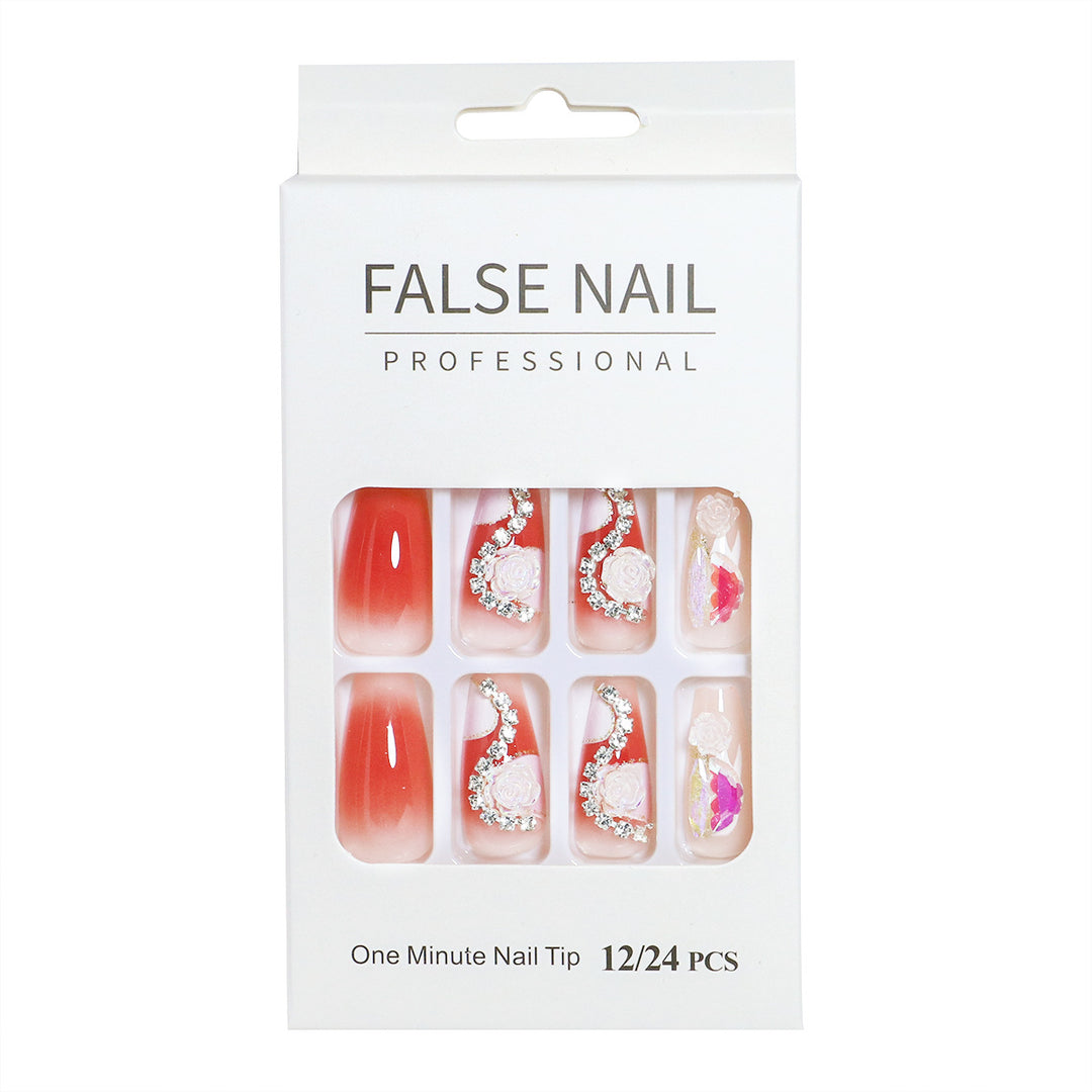 Decorative Press-On Nail Set with 3D Accents Kalsten