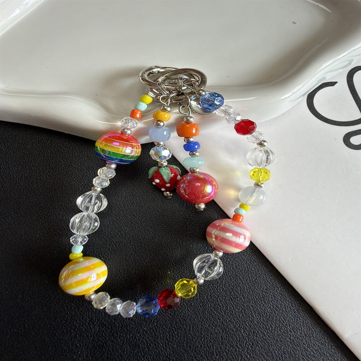 Colorful Beaded Charm Keychain Holder Kalsten