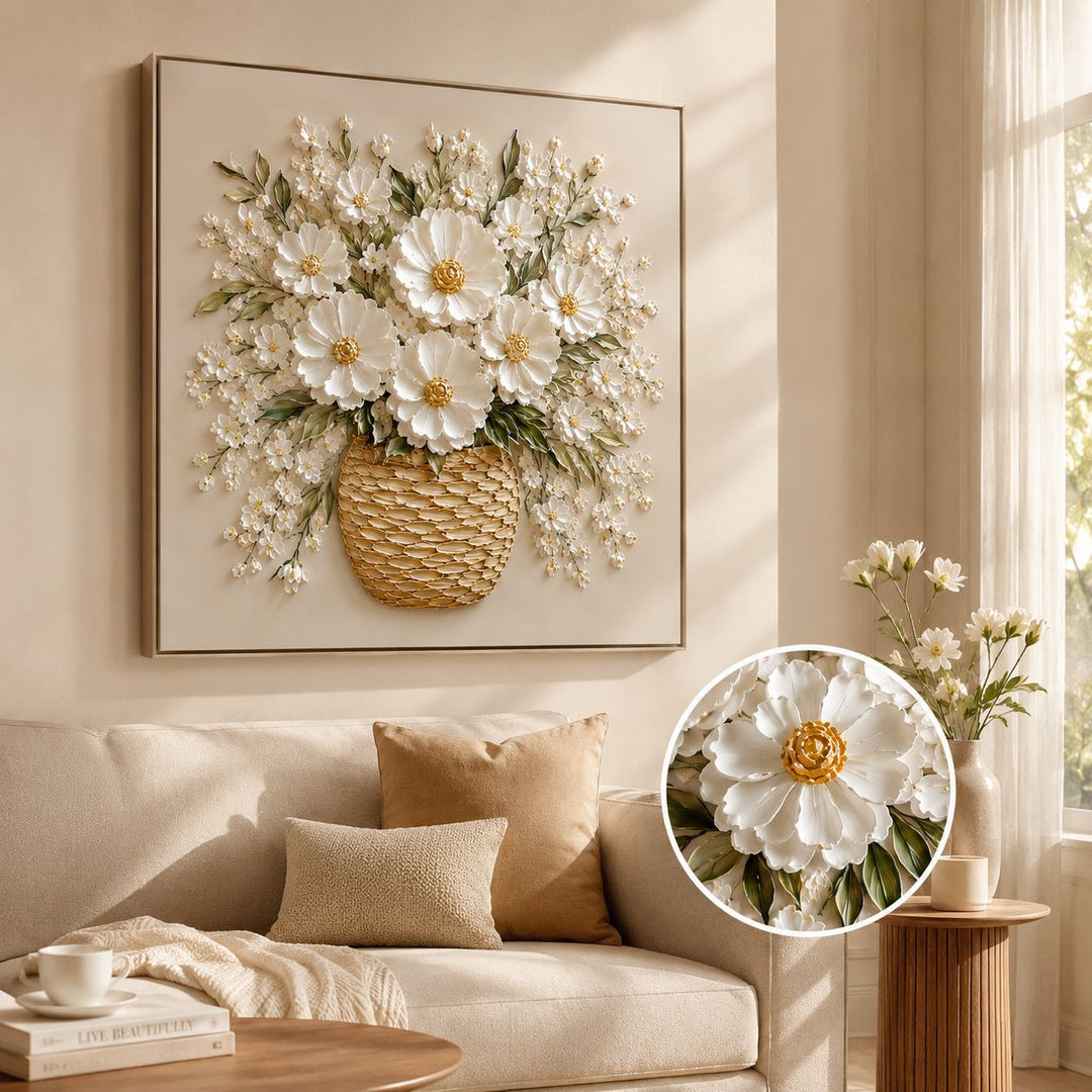 Floral Relief Wall Art