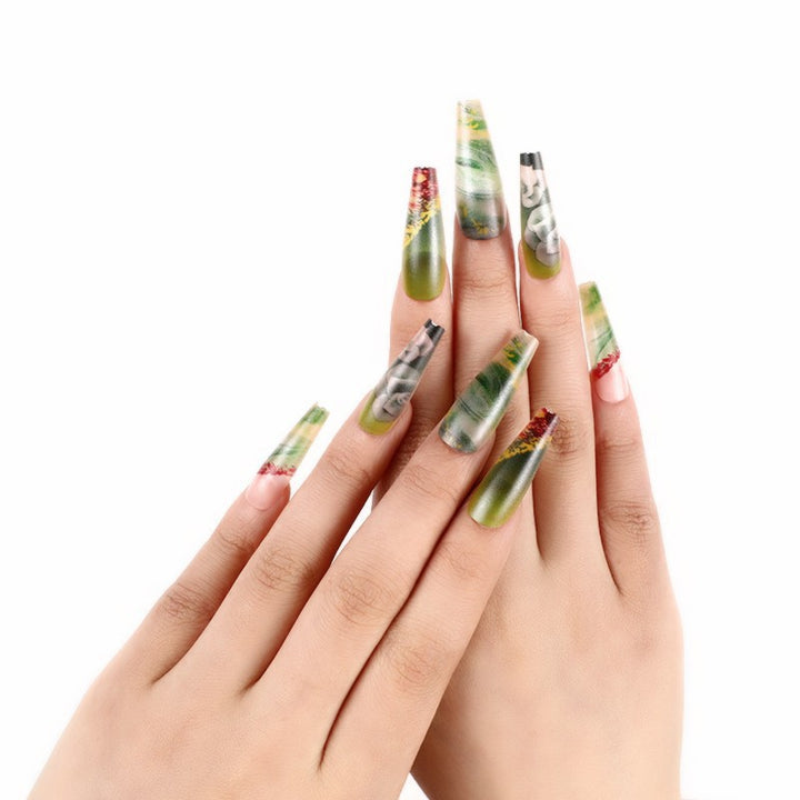 Artistic Long Stiletto Press-On Nails 1790727121