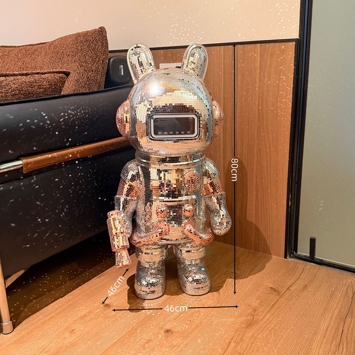 Decorative Astronaut Clock Figurine for Home Display