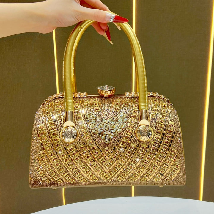 Decorative Rhinestone-Encrusted Evening Handbag