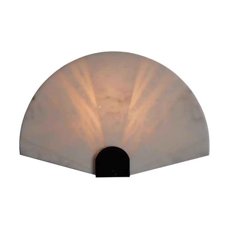 Marble Fan Wall Light Fixture