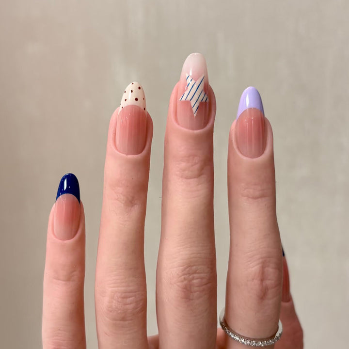Artistic Press-On Nail Set with Modern Designs Kalsten