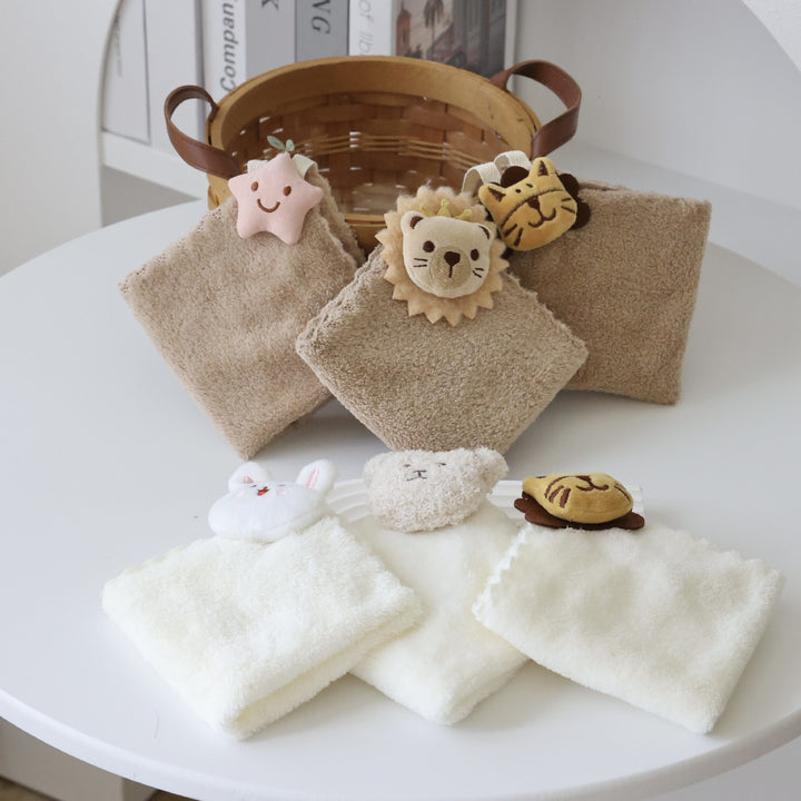 Plush Mouse Hooded Baby Bath Towel with Hanging Loop