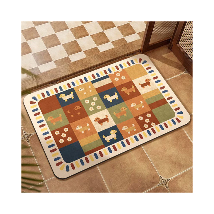 Abstract Patterned Memory Foam Bath Mat Kalsten