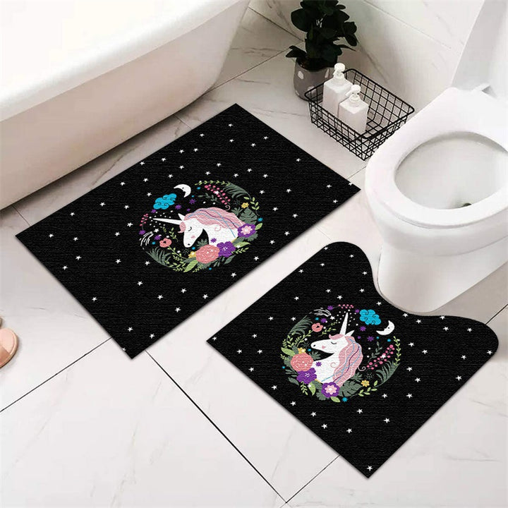 Festive Holiday-Themed Bathroom Mat Set