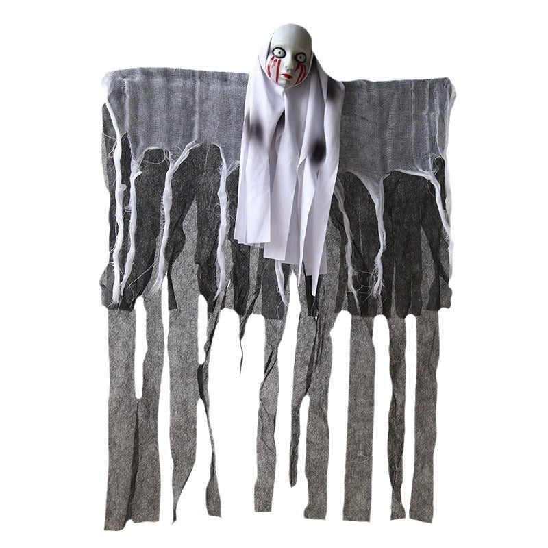 Creepy Halloween decoration figure with movable skeleton