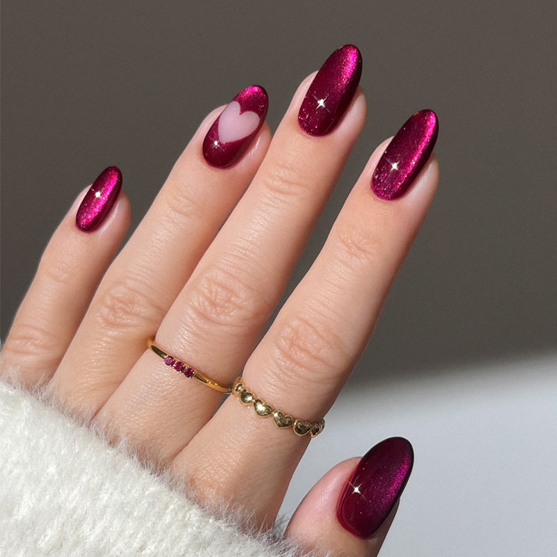 Premium Glittery Almond-Shaped Nail Tips Kalsten