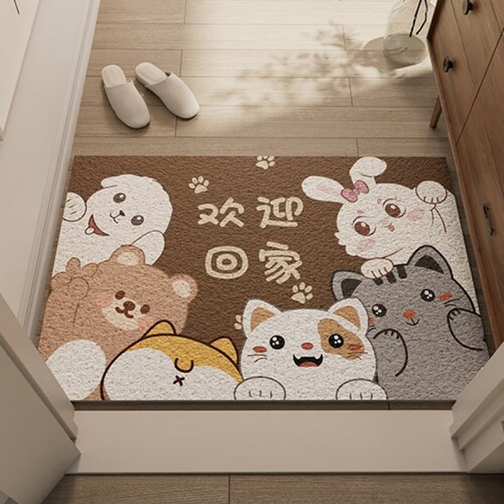 Cute Puppy-Themed Welcome Mat Kalsten