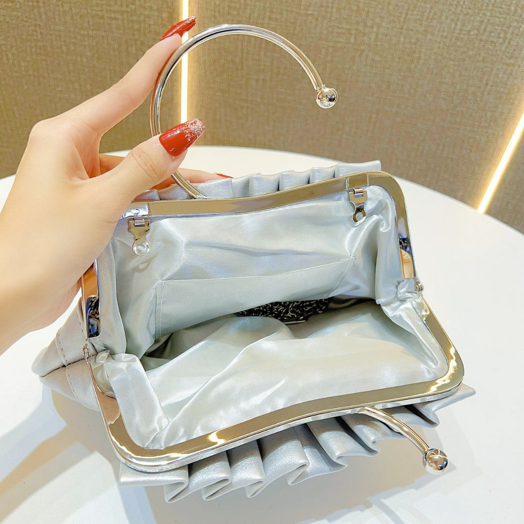 Elegant Ruched Evening Handbag