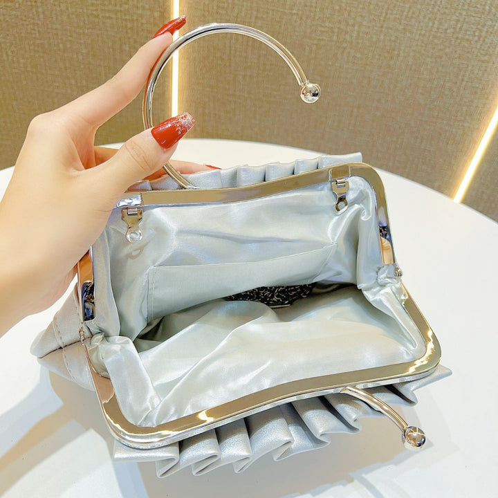 Elegant Ruched Evening Handbag