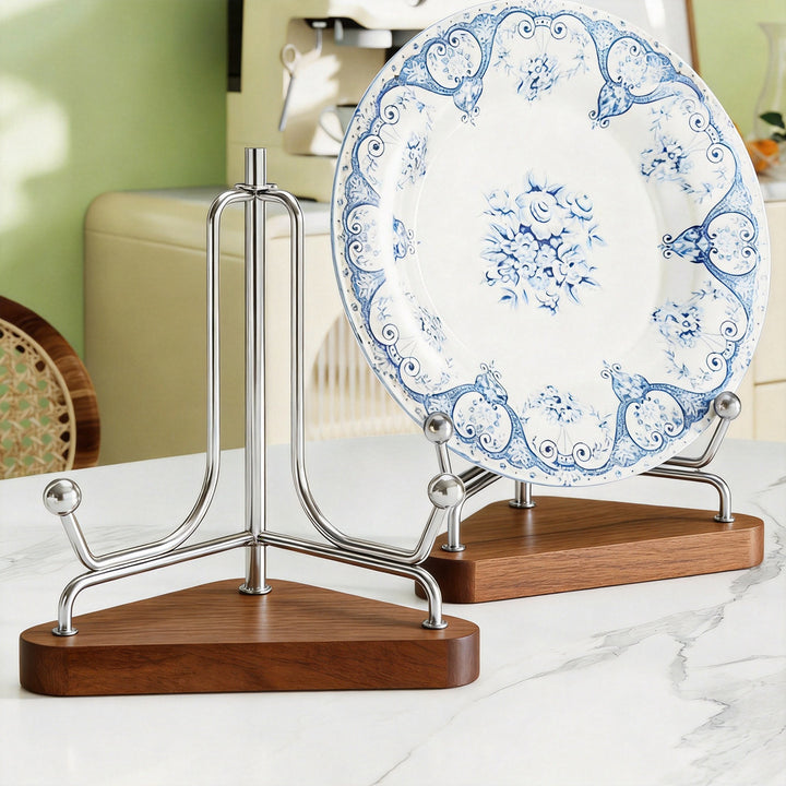 Decorative Curled-Tripod Metal Display Easel Stand