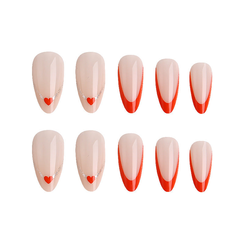 Artificial nails in modern heart design Kalsten