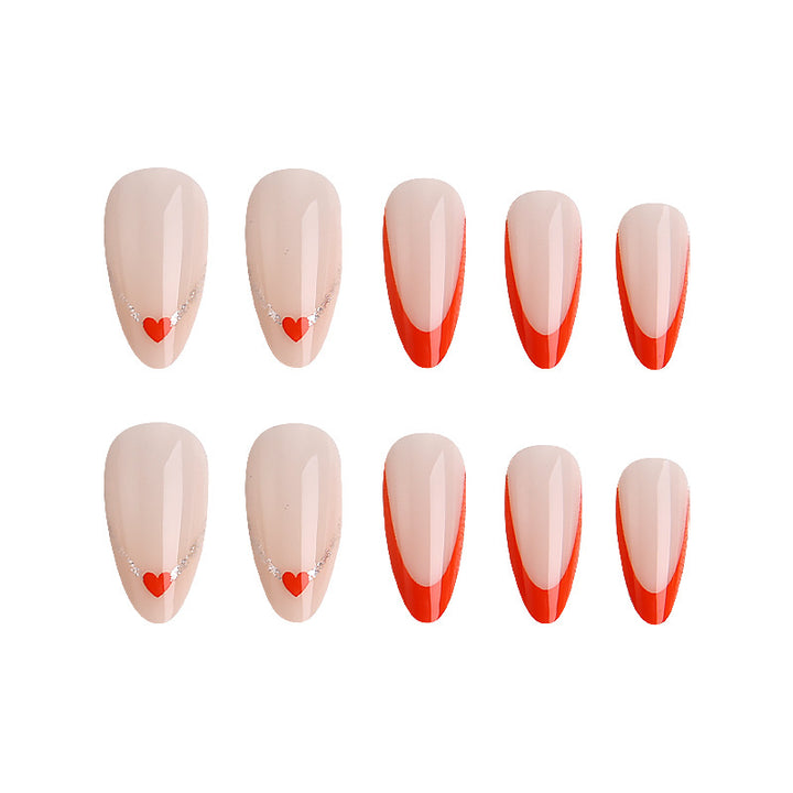 Artificial nails in modern heart design Kalsten