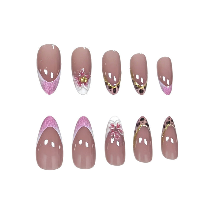 Artistic Floral Acrylic Nail Extensions Kalsten