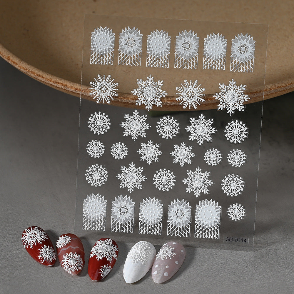 Snowflake Decorative Nail Art Sticker Set