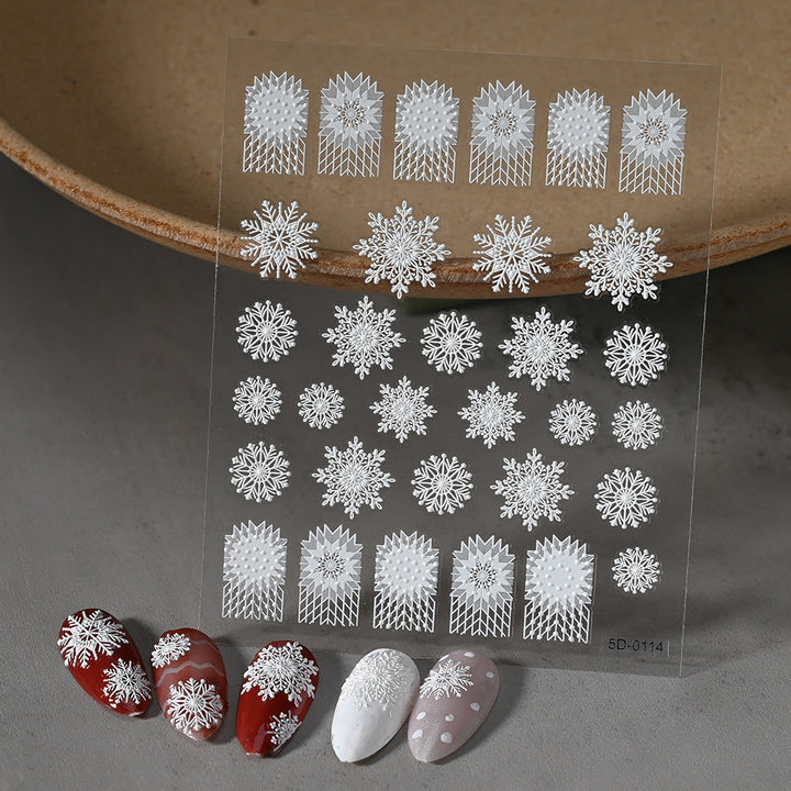 Snowflake Decorative Nail Art Sticker Set