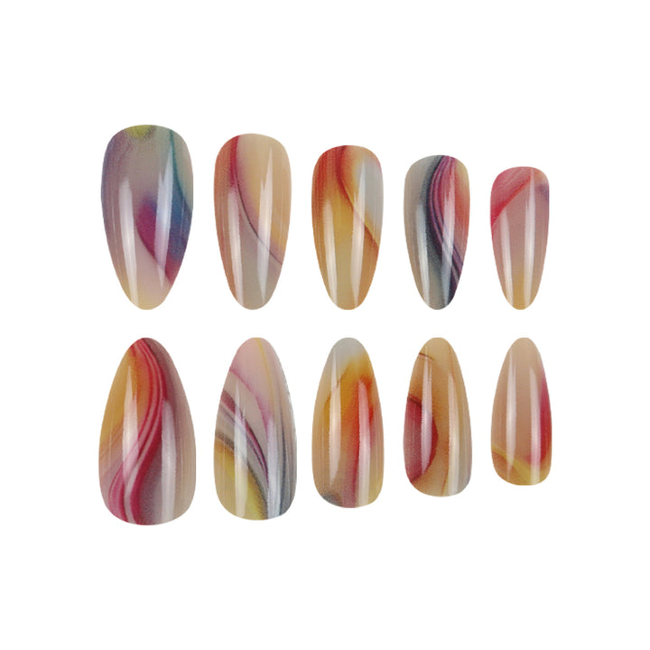 Artistic Swirl Design Press-On Nails Kalsten