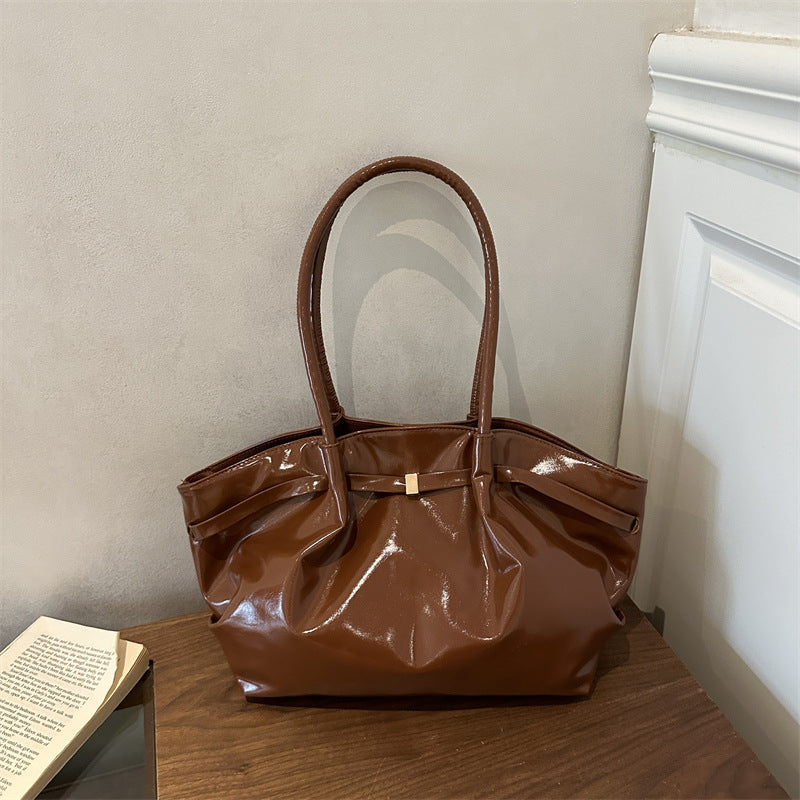 Elegant Glossy Handheld Tote