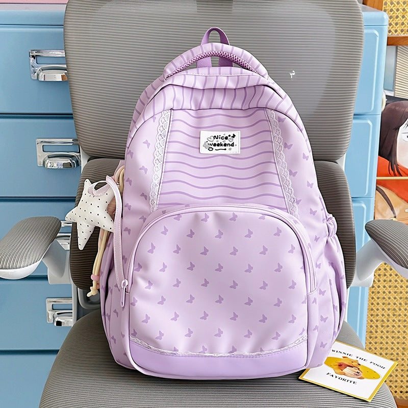 Playful Butterfly-Themed School Backpack Kalsten