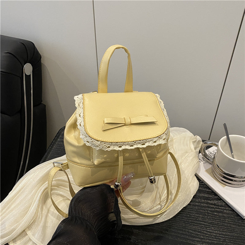 Cute Lace-Trimmed Mini Backpack Kalsten