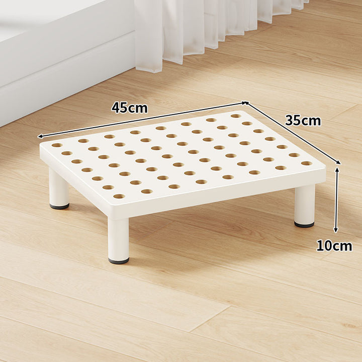 Low-Profile Ventilated Plastic Riser Platform with Anti-Slip Feet