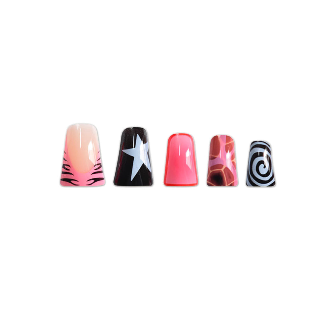 Creative Graphic Press-On Nail Art Kalsten